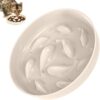 IOKHEIRA Cat Slow Feeder Bowl, Anti-Gulping Pet Slow Eating, No-Spill Slow feeder Cat food bowl, Fun Cat Puzzle Feeder Bowl, Cat food bowl Eating Interactive for Puppy Kitten, White