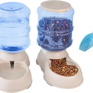 Ito Rocky Pet Feeding Solution Automatic Cat & Dog Cafe Feeder and Water Dispenser in Set with Food Scoop - 6-Meal Automatic Food Dispenser for Small/Middle Puppy and Kitten