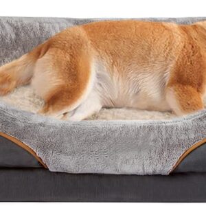 JOYELF Large Memory Foam Dog Bed, Orthopedic Dog Bed & Sofa with Removable Washable Cover and Squeaker Toys as Gift