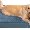 JOYELF XLarge Dog crate Bed Mats Orthopedic Dog Bed,Egg Crate Foam Dog Mat Waterproof Dog Pad with Washable Removable Cover, a Squeaker Toy as Gift