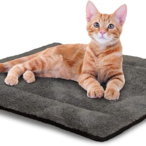 K&H PET PRODUCTS Self-Warming Pet Pad Thermal Cat and Dog Bed Mat Grey/Black, 53.3cm x 43.18cm