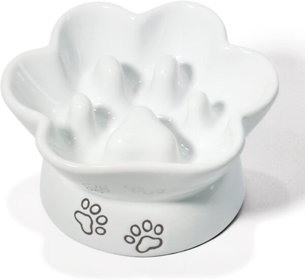 Kaiikai’s Slow Feeder Dog Bowls and Cat Food Bowl 3.5 oz Ceramic Dog Water Bowl Elevated Slow Feeder Dog Food Bowls Slow Feeder Cat Bowl Small Dog Slow Feeder Bowl for Dry and Wet Food Puppy Supplies