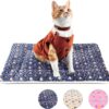 Kekuningan Cat Bed for Indoor Cats Kitten Bed Blanket Washable Pet Cushion for 18 inch Cage Flat Dog Crate Bed Puppy Cat Mat Mattress Pillow Reversible Extra Small 45x37cm