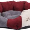 Kerbl Amelie Dog Bed, 64 x 57 cm, Bordeaux/ Anthracite