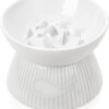 Kopmath Elevated Slow Feeder Bowl for Cats and Small Dog, Stop Vomiting & Choking, Ceramic Slow Cat Bowl, Spill-proof & Anti-tipping, Easy to Clean, No Black Chin, Raised Pet Bowl for Dry & Wet Food