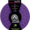 LickiMat Splash, Dog Slow Feeder Bowl for Boredom & Anxiety Reduction, Sticks to Smooth Surface; Perfect for Food, Treats, Yogurt, or Peanut Butter. Fun Alternative to a Slow Feed Dog Bowl, Orange