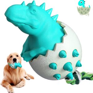 Little Bean Dog Chew Toys Indestructible Tough Interactive Toy For Aggressive Chewers Puppy Teething Toys for Small Medium Dogs Durable Teething Toy (Blue2, Dinosaur Eggs)