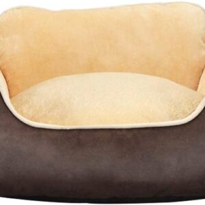 MMAWN Pet Products Heated Pet Bed Deluxe Dog Bed (Brown) （Multiple sizes） (Size : 75 * 60 * 23cm)