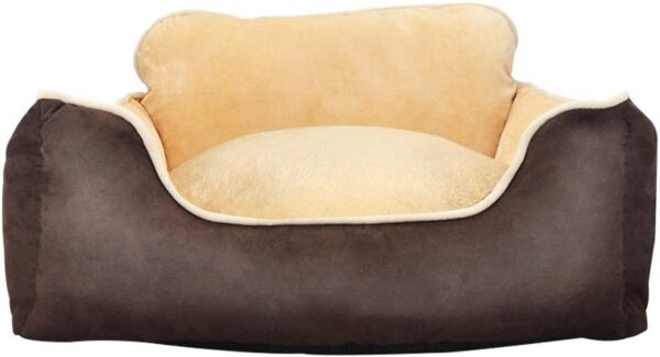 MMAWN Pet Products Heated Pet Bed Deluxe Dog Bed (Brown) （Multiple sizes） (Size : 75 * 60 * 23cm)