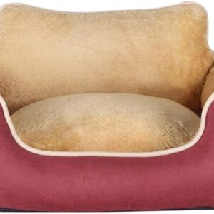 MMAWN Pet Products Heated Pet Bed Deluxe Dog Bed (Red)（Multiple Sizes） (Size : 55 * 50 * 20cm)