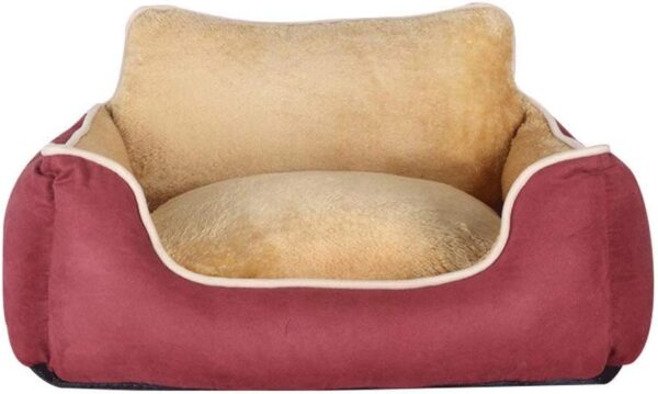 MMAWN Pet Products Heated Pet Bed Deluxe Dog Bed (Red)（Multiple Sizes） (Size : 55 * 50 * 20cm)