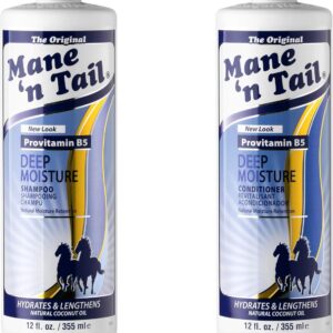 Mane 'n Tail Deep Moisture Retention Treatment Shampoo & Conditioner Twin Pack, Hydrates and Lengthens, Provitamin B5, 355 ml (Pack of 1)