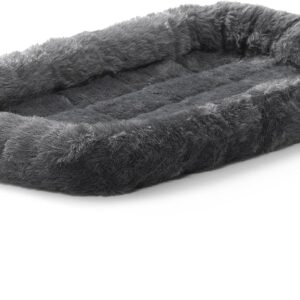 MidWest Homes for Pets Bolster Dog Bed 55.88 cm (22-Inch) Long Dog Bed or Cat Bed w/ Comfortable Bolster; Ideal for "Small" Dog Breeds; Gray; Model 40222-GY