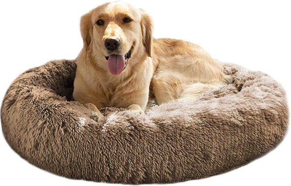 Mirkoo Calming Dog Bed, ultra soft & Warm and Comfortable Round Bed, Self-Warming and Washable(Size 23"/32"/36"/43")