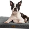 Modern Flames Dark Grey Orthopedic Dog Beds With Anti slip Bottom For Active Dogs, Soft Egg Crate Foam Mattress For Better Joint Support, Durable And Chew Proof Memory Foam Dog Bed (M, 76×51 CM)