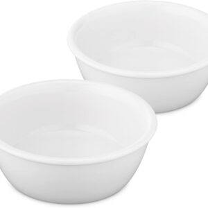 Navaris Pet Bowls - Set of 2 Porcelain Bowls for Dog Cat Food Water - Spare Replacement Bowls for 57206.2 Navaris Double Dog Bowl Stand Raised Feeder