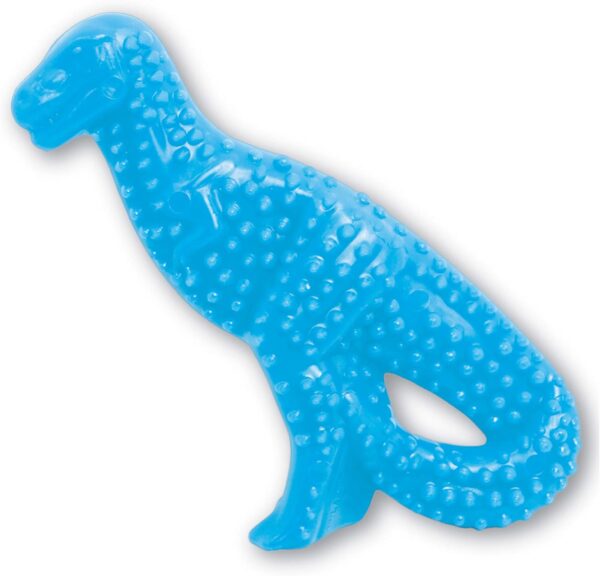 Nylabone Gentle Puppy Dog Teething Dental Dino Chew Toy, Chicken Flavour, Small, for Puppies Up to 11 kg