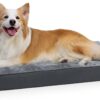Orthopedic Dog Bed Waterproof Deluxe Plush Dog Beds with Removable Washable Cover Anti-Slip Bottom Pet Sleeping Mattress for Large, Medium, Jumbo, Small Dogs, 53 x 36 inch, Gray