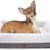 Orthopedic Dog Beds for Large Sized Dogs, Waterproof Dog Bed, Bolster Sides Dog Sofa Bed with Removable Washable Cover & Non-Skid Bottom, Egg Foam Big Dog Couch for Pet Sleeping, Gray Pet Bed