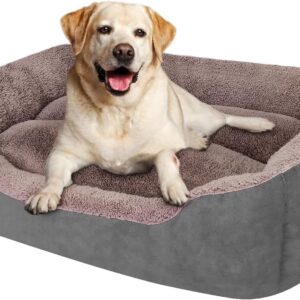 PUPPBUDD Dog Beds for Medium Dogs, Rectangle Washable Dog Bed Comfortable and Breathable Pet Sofa Warming Orthopedic Dog Bed for Medium Dogs