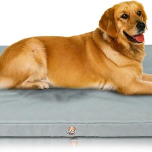 PUPPY PROOF Waterproof Dog Bed large - Orthopedic Dog Bed and Memory Foam Mattress Mat with Washable Dog Bed Mattress with Oxford Fabric for Dog Crate with Waterproof Inner Lining