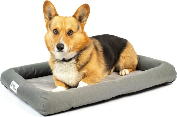 PetFusion Lavender-Infused Cooling Dog Bed Orthopaedic Memory Foam Anti-Anxiety Crate Mat All Temperature Control Calming and Soothing Puppy Bed - Small (58 x 46 cm)