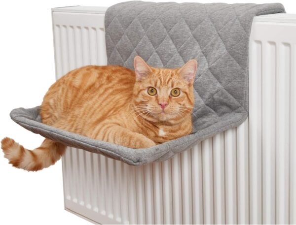 PiuPet® Cat hammock I For Cats up to 7kg I Suitable for Radiators with 9-12cm width I Cat Radiator Hammock I Cat Radiator Bed | Cat Beds | Heated Cat Bed | Cat Accessories for Indoor Cats