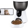 Podazz Automatic Cat Feeder With Camera, 1080P HD Video with Night Vision, 5G Wifi Pet Feeder With Two-Way Audio, App Controll and Low Food & Blockage Sensor, 4L Dry Food Dispenser For Cats And Dogs