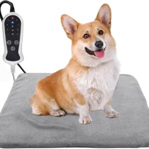 RC SLL Pet Heating pad,Cat Heating Pad Upgraded Adjustable Dog Heated Bed Cat Warming Pad Indoor, Electric Heat Pad for Dogs and Cats with Chew Resistant Steel Cord（Letter,45 * 45cm）