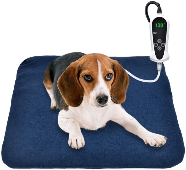 RIOGOO Pet Heating Pad, Electric Heating Pad for Dogs and Cats Indoor Warming Mat with Auto Power Off 45 x 45cm(UK)