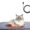 ROADDPMATE Pressure Activated Heated Pet Pad, 5V2A USB Electric Pad with Chew Resistant Cord, Adjustable Temperature, Waterproof & Washable Heated Dog and Cat Bed
