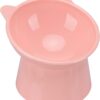 Raised Cat Bowl, Tilted Elevated Food Water Bowls, Cute Cat-Ear-Shaped Cat Feeding Bowls, Neck Protection 45° Slanted Bowl for Dogs and Cats