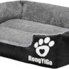 RongYiGo Pet Bed for Small/Medium/Big/Extra Large Dogs, Super Soft Pet Sofa Cats Bed,Self Warming and Breathable Pet Bed Premium Bedding (M, BLACK)