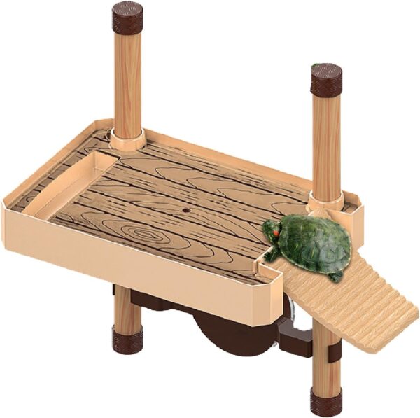 RoseFlower Turtle Basking Platform Turtle Resting Basking Platform, Reptiles Floating Platform with Ramp Ladder Tank Accessory for Turtle Tank Small Reptile Frog Terrapin Tortoise Bathing, S