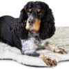 Rosewood Cupid and Comet Faux Fur Orthopaedic Dog Rug Bed,Extra Large For Dogs and Cats, 150 x 72cm