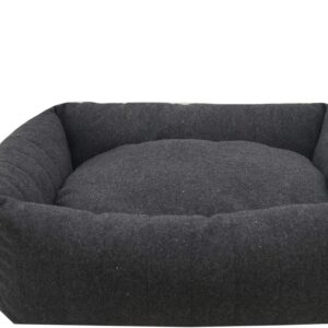 Rosewood Grey Felt Memory Foam Orthopaedic Square Dog Bed, Small, 54x45 cm