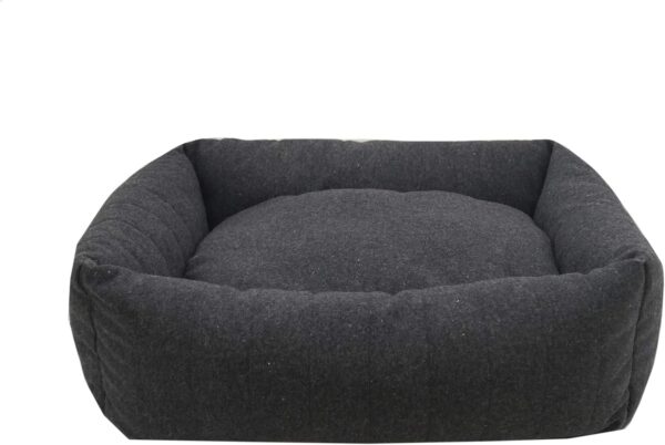 Rosewood Grey Felt Memory Foam Orthopaedic Square Dog Bed, Small, 54x45 cm