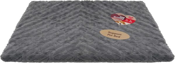 Rosewood Orthopaedic Bone Grey Plush Dog Mattress, Small, 22” x 15”