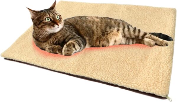 SUOXU Cat Bed Self Heating cat cushion Pet Pad Blanket No Electric Self Warming,Plush Cat Sleeping Heated Bed Non Slip Machine Washable Warm Mat for Indoor Outdoor Cats,Dogs,Rabbits 60x45cm