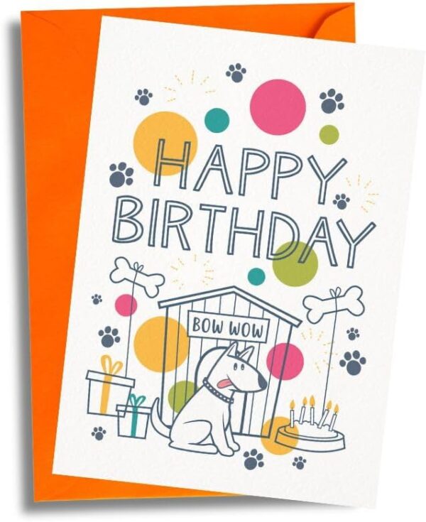 Scoff Paper Edible Happy Birthday Dog Card – The Card Your Dog Can Eat! Happy Birthday BOW WOW, Single A5, Chicken Flavoured Card. Ideal Treat, Snack, Gift Or For Your Pet