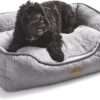 Silentnight Airmax Dog Bed – Medium Dog Pet Bed with Removable and Reversible Cushion, Mesh Sides to Prevent Overheating and Non-Slip Base – Easy Clean Machine Washable – 75 x 58 x 19cm – Medium