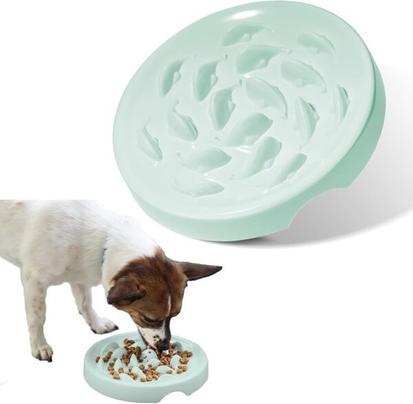 Slow Feeder Cat Bowl,Fun Cat Puzzle Feeder Bowl,Anti-Gulping Pet Slow Eating Interactive Cat Food Bowl,No-Spill Slow feeder Cat food bowl Eating Interactive Anti Gulping Slow Feeder Dog Bowl