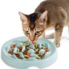 Slow Feeder Cat Bowl,Melamine Fun Interactive Feeder Bloat Stop Puzzle Cat Bowl Preventing Feeder Anti Gulping Healthy Eating Diet Pet Dog Slow Feeding Bowls Against Bloat, Indigestion and Obesity