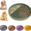 Slow Feeder Dog Bowl, Cat Bowls. Silicone Modern Fun Puzzle Food Grade, BPA Free Lick Mat for Healthy Eating, Stops Gulping & Choking. Non Slip & Dishwasher Safe. Small to Medium Dogs & Cats (Sage)