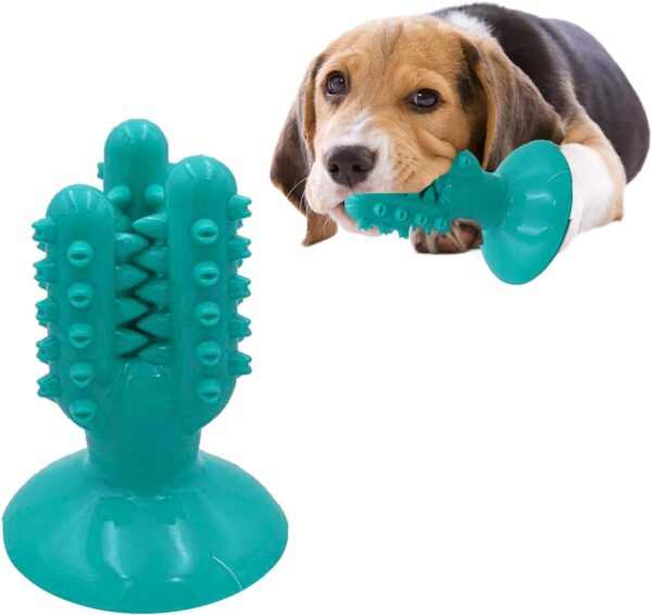 Smart Pet Chew Toy - Clever Cactus Design, Dental Care, Oral Hygiene, Exercise, Fun Distraction, Slow Chew Training, Toothbrush, Treats, Easy Clean, Durable Suction, Pet friendly Colours, Cats & Dogs