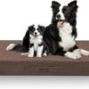 Sytopia Indestructible Dog Bed Extra Large, 92x69x7.6cm, Orthopedic Dog Crate Mattress Waterproof for Medium and Large Dogs, Anti-slip Bottom, Removable Cover, Suitable for Dogs Up to 70 lbs, Brown