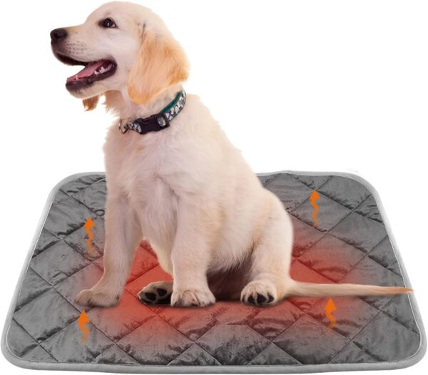 TANDD Self Heating Pet Pad, Machine Washable Thermal Dog Blanket, Reusable Safe Self Heated Cat Blanket, Soft Non-Slip Warm Rabbit Mat (88 * 58cm)