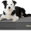 The Dog’s Bed Orthopaedic Dog Bed Large Grey with Black Piping, Waterproof Memory Foam Dog Bed