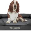 The Dog’s Bed, Orthopaedic Memory Foam Waterproof Dog Bed, Grey with Black Trim, Eases Pet Arthritis & Hip Dysplasia Pain, Therapeutic & Supportive, Washable Oxford Fabric Cover
