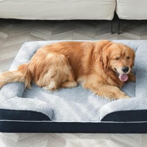 Uilkbyu Orthopedic Dog Beds for Extra Large Dogs, Memory Foam Dog Beds XL Dog Bed Washable with Removable Cover & Nonskid Bottom, 112x86x17cm